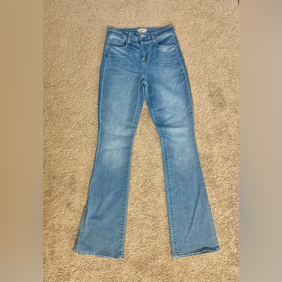 l'agence ABILENE HIGH RISE BABY BOOTCUT SLIT JEANS SIZE 26 - Picture 4 of 12